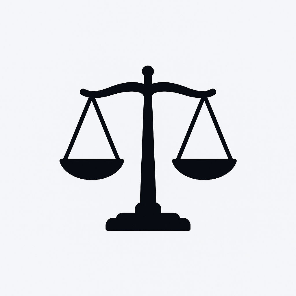 Balance de la justice symbolisant les immunités et privilèges diplomatiques accordés aux plaques CD, CC et CMD selon la Convention de Vienne sur les relations diplomatiques